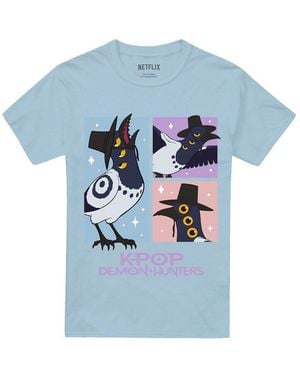 K-Pop Demon Hunters Adult Sussie Box T-Shirt (Light) - Blue