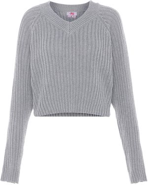 myMo Jumper Dames Licht Grijs Melange