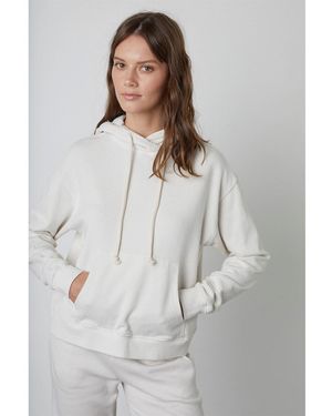 Velvet By Graham & Spencer By And Corefleece Relaxed Fit Hooded Sweatshirt - Grey