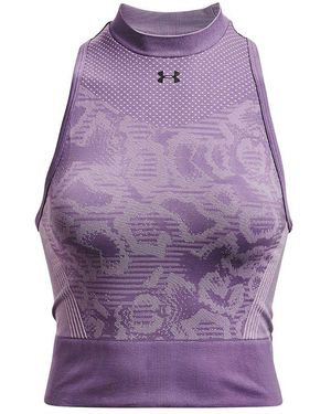 Under Armour Rush Seamless Crop Top - Purple