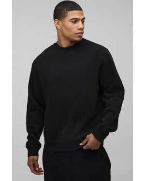 BoohooMAN Basic Regular Fit Crew Neck Sweatshirt - Blue
