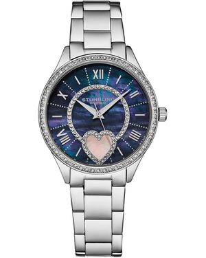 Stuhrling Saylor 38Mm Mother Of Pearl Quartz 4019 Classic - Blue