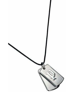 Police "Double Action" Pendant - White