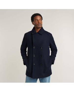 G-Star G-Star Raw Wool Peacoat in Green for Men | Lyst UK