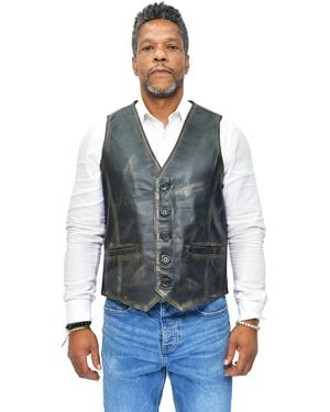 Infinity Leather Classic Waistcoat-Chester - Blue
