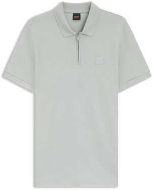 BOSS Zip Polo - Grey