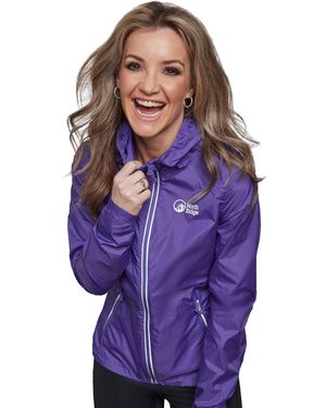 North Ridge Speed Lightweight & Water Resistant Running Jacket With Adjustable Hood - Purple