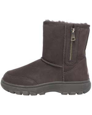 EVER AU Starling Zipper Short Boots - Brown