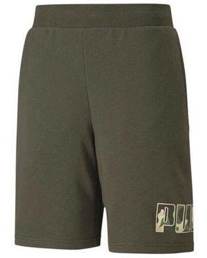 PUMA Stretch Waist Bottoms Revel Camo 9" Shorts 582790 80 Cotton - Green