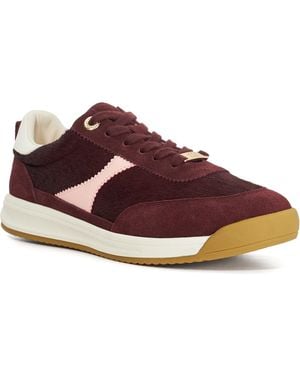 Dune Elsea Suede Lace-Up Trainers - Brown