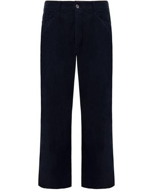 Armani Emporio J33 Regular Fit Wide Leg Trousers - Blue