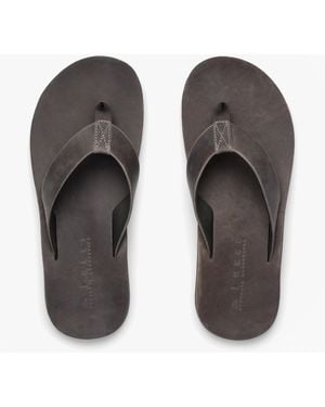 Reef Ojai Classic Toe-Post Sandals Faded Leather - Black