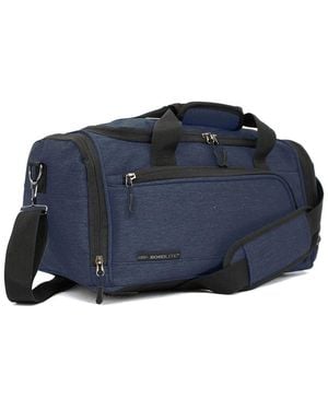 Infinity Leather Holdall Carry On 40X 20 X25Cm Under-Seat Travel Duffel Bag For Ryanair, Easy Jet - Blue