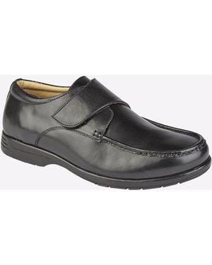 Roamer Holden Leather Shoes Wide Fit - Black