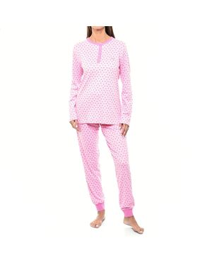 Kisses&Love Klp1 Long-Sleeved Winter Pyjamas - Pink