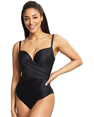 Panache Serenity Moulded Plunge Swimsuit - Black