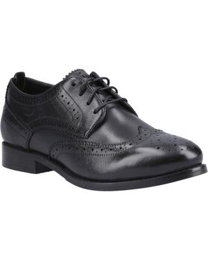 Hush Puppies Natalia Leather Brogues Shoes - Black
