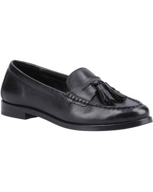Hush Puppies Connie Leather Loafers - Black