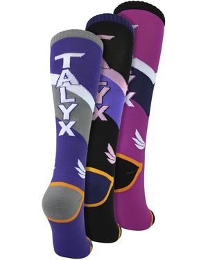 Talyx 3 Pack Ladies Ski Socks Cushioned Thermal Moisture Wicking Winter Sports - Purple