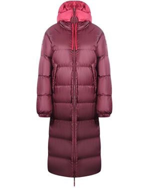 Parajumpers Slaapzak Omkeerbaar Rood Lang Donsjack Met Capuchon