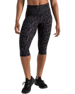 Dare 2b Ladies Influential Dash Print 3/4 Leggings - Black