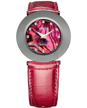 JOWISSA Safira 999 Mother Of Pearl Watch - Red