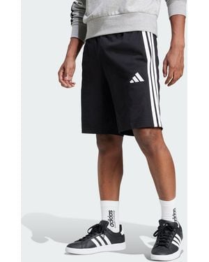 adidas Essential 3-Stripes Single Jersey Shorts 10-Inch - Black