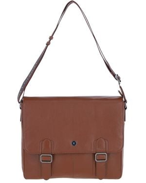 Brampton London 'Emissary' Real Leather Messenger Bag - Brown