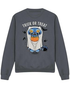 K-Pop Demon Hunters Adult Trick Or Treat Derpy Tiger Sweatshirt - Grey