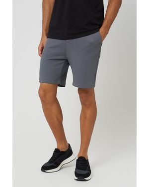 Brave Soul Waffle Zip Waist Shorts - Blue