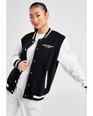 New Balance Varsity Bomber Jacket - Black