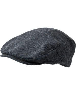 TOG24 Weighton Knit Flat Cap Marl Cotton - Blue