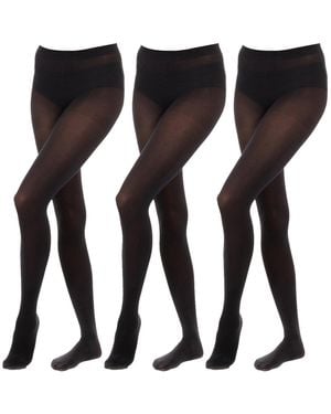 Vignoni Pack-3 Tight Microfiber Knickers Of 50 Deniers Micro-50 - Black