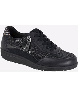 Boulevard Sinton Extra Wide Fit Trainers - Black