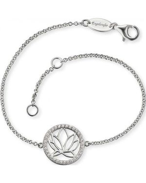Engelsrufer Erb-Lotus-Zi Ladies Lotus Bracelet - White