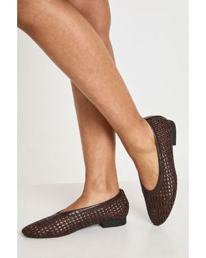 Boohoo Woven Ballet Flats - Natural