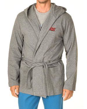 DIESEL Long Sleeve Robe With Knot Closure A03070-0Ceaa - Grey