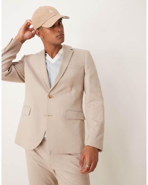 ASOS Slim Suit Jacket - Natural