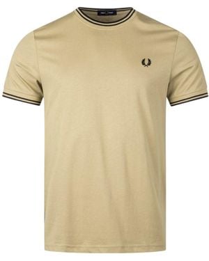 Fred Perry Twin Tipped T-Shirt Warm Stone - Natural