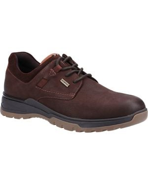 Hush Puppies Pele Leather Nubuck Lace-Up Shoes - Brown