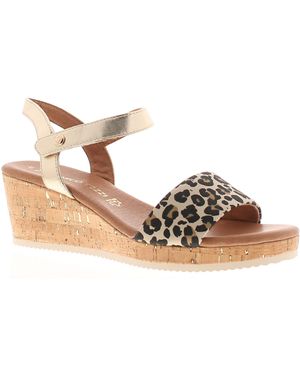 Marco Tozzi Wedge Sandals Tatiana Adjustable Assorted - Black