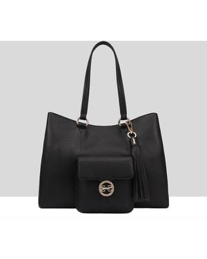 Paul Costelloe Shebelle Leather Shoulder Bag - Black