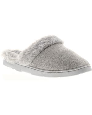 Strollers Slippers Decca Slip On Mule Flat Textile - Grey