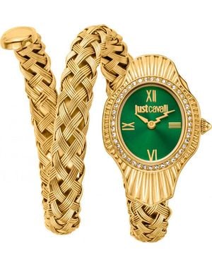 Just Cavalli Jc1L305M0035 Ladies Signature Snake Watch - Yellow