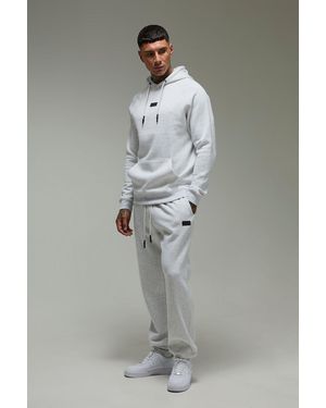 BoohooMAN Tall Active Regular Fit Hoodie & Jogger Tracksuit - Grey