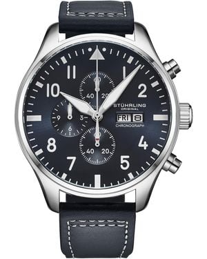Stuhrling Navigator Chrono 4075 43Mm - Black