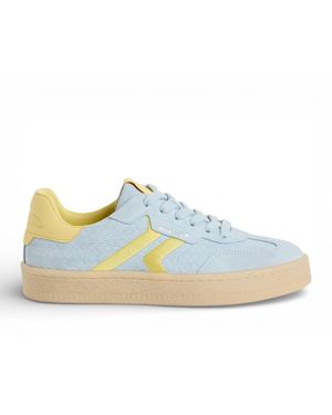 Tamaris Leather Stripes Trainers Trainer Shoes Textile - Blue