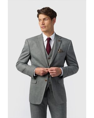 Antique Rogue Single Breasted Long Sleeve Two Button Regular Suit Jacket - Grey