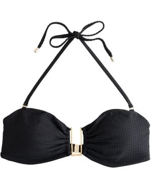 Ted Baker Bikinitop Voor Met Strikjes - Zwart