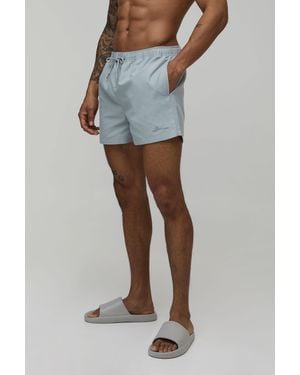 BoohooMAN Short Length Bm Autograph Swim - Grey